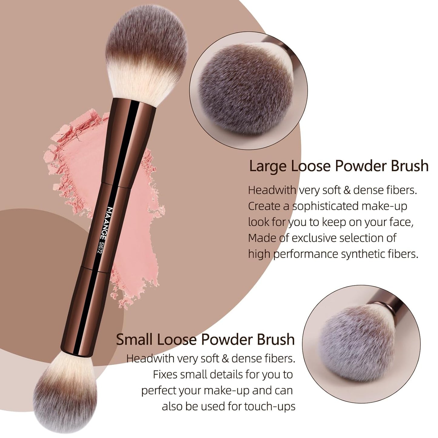 MAANGE 20 Pcs Makeup Brushes with Gift Box, Double-End Multi-functional Makeup Brushes..