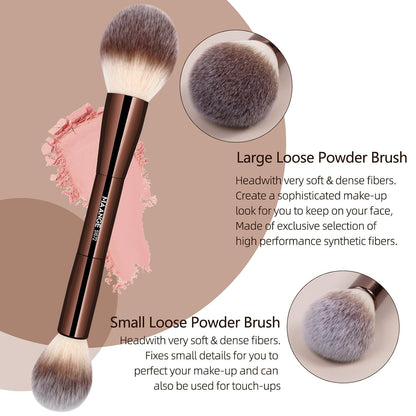 MAANGE 20 Pcs Makeup Brushes with Gift Box, Double-End Multi-functional Makeup Brushes..