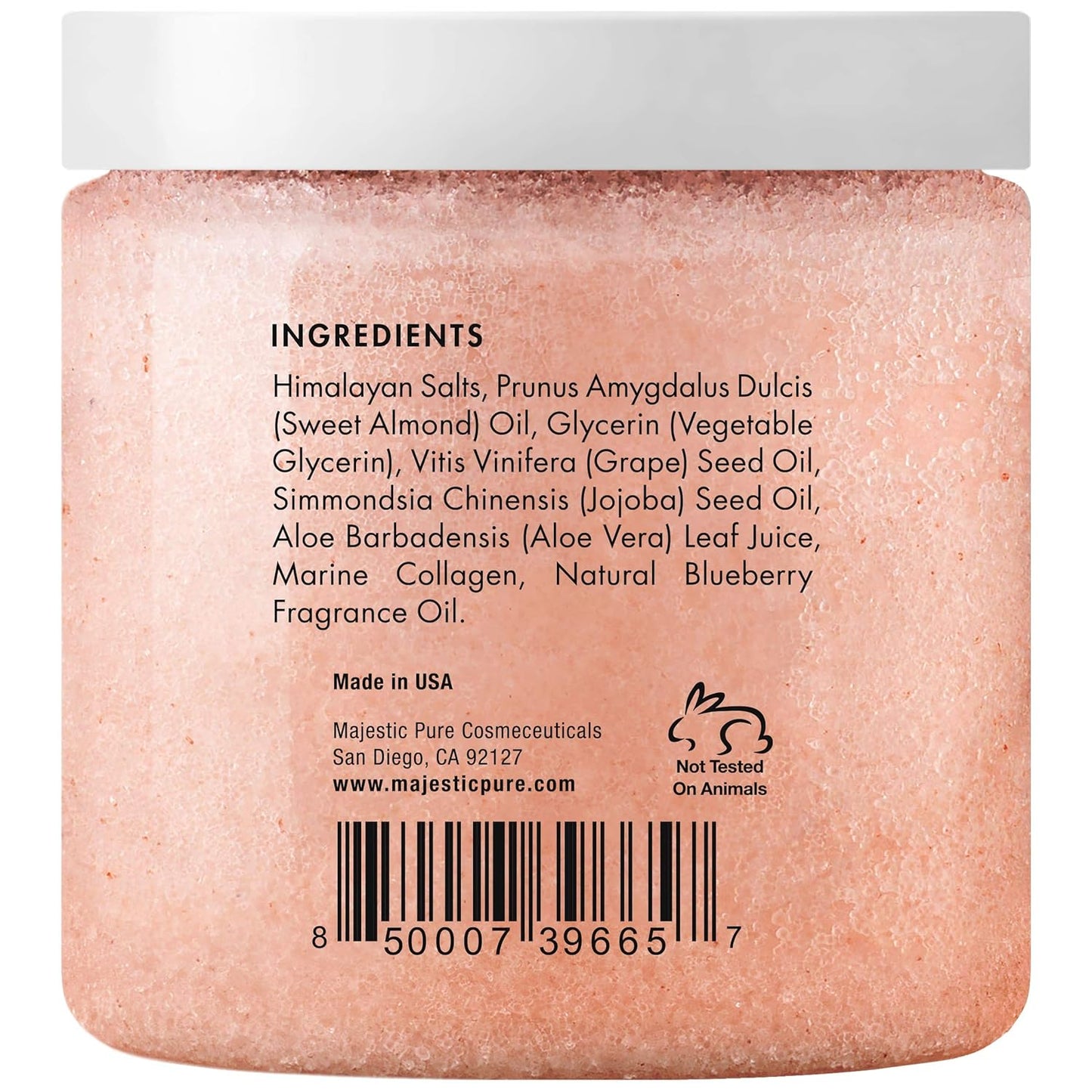 MAJESTIC PURE Himalayan Pink Salt Body Scrub with Collagen and Sweet Almond Oil | Exfoliating Scrub for Skin Care..