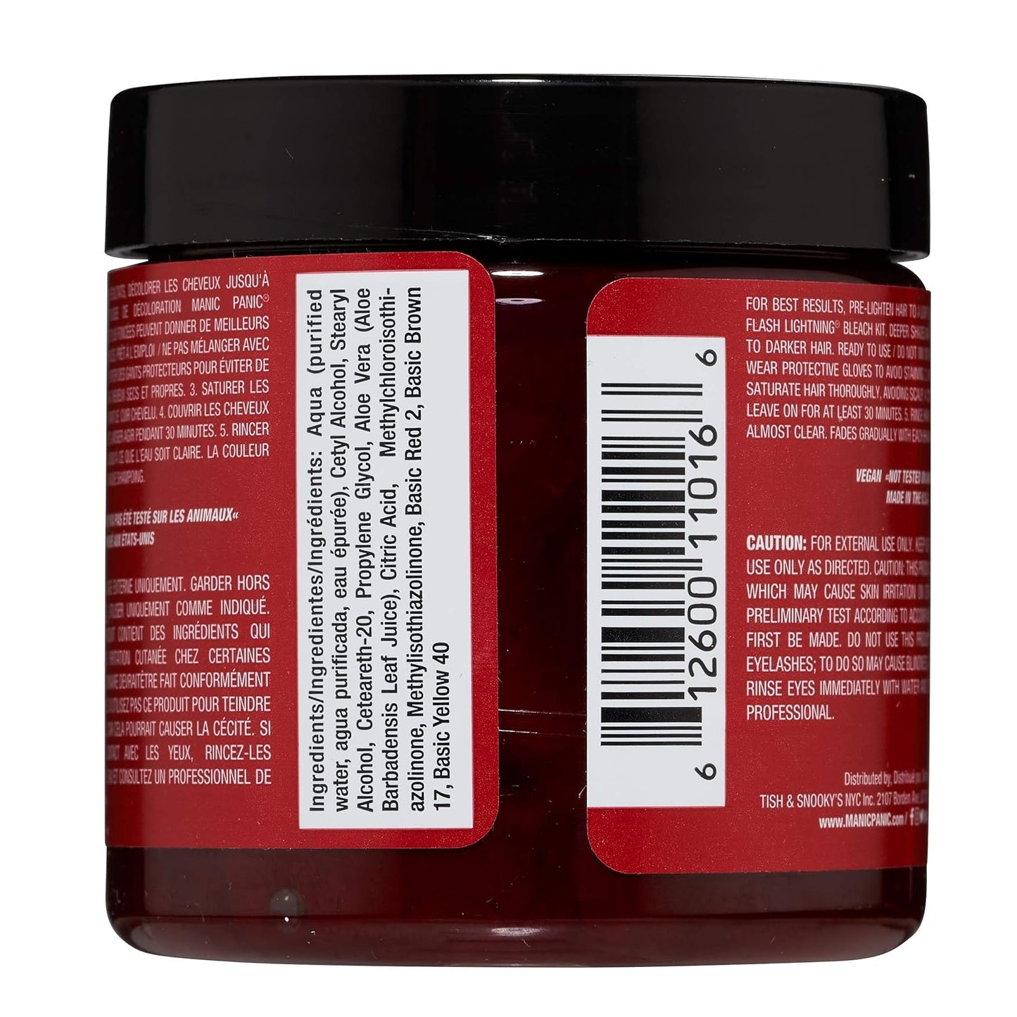 MANIC PANIC Classic Infra Red Semi Permanent Hair Color - Deep Mahogany Red Hair Dye for Women & Men That Lasts 4-6 Weeks..