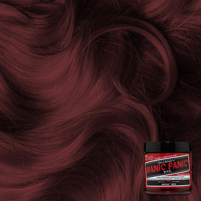 MANIC PANIC Classic Infra Red Semi Permanent Hair Color - Deep Mahogany Red Hair Dye for Women & Men That Lasts 4-6 Weeks..