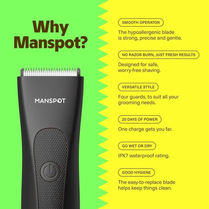 MANSPOT Manscape Groin &amp; Body Hair Trimmer for Men