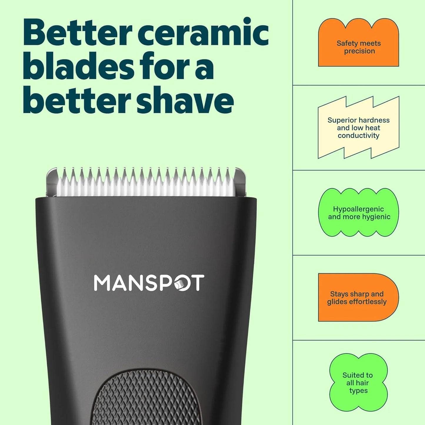 MANSPOT Manscape Groin &amp; Body Hair Trimmer for Men