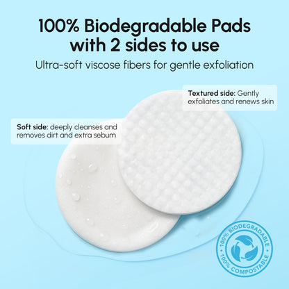 MAREE Glycolic Acid Pads - Toner Pads for Face Cleansing - Exfoliating Pad with Tea Tree Oil, Salicylic Acid & Vitamins E, B3, B5..