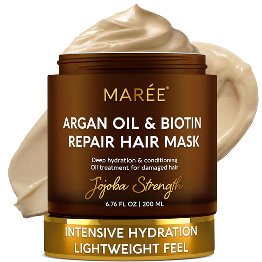 MAREE Argan Oil Jojoba Keratin Deep Conditioning Hair Mask for Damaged Hair
