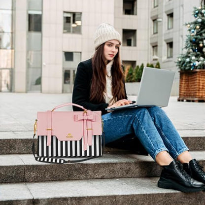 MATEIN Laptop Bag for Women, 15.6 inch Slim Computer Briefcase Sleeve Case, Pink..