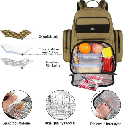MATEIN 15.6 Inch Travel Laptop Backpacks with Lunch Box for Teacher