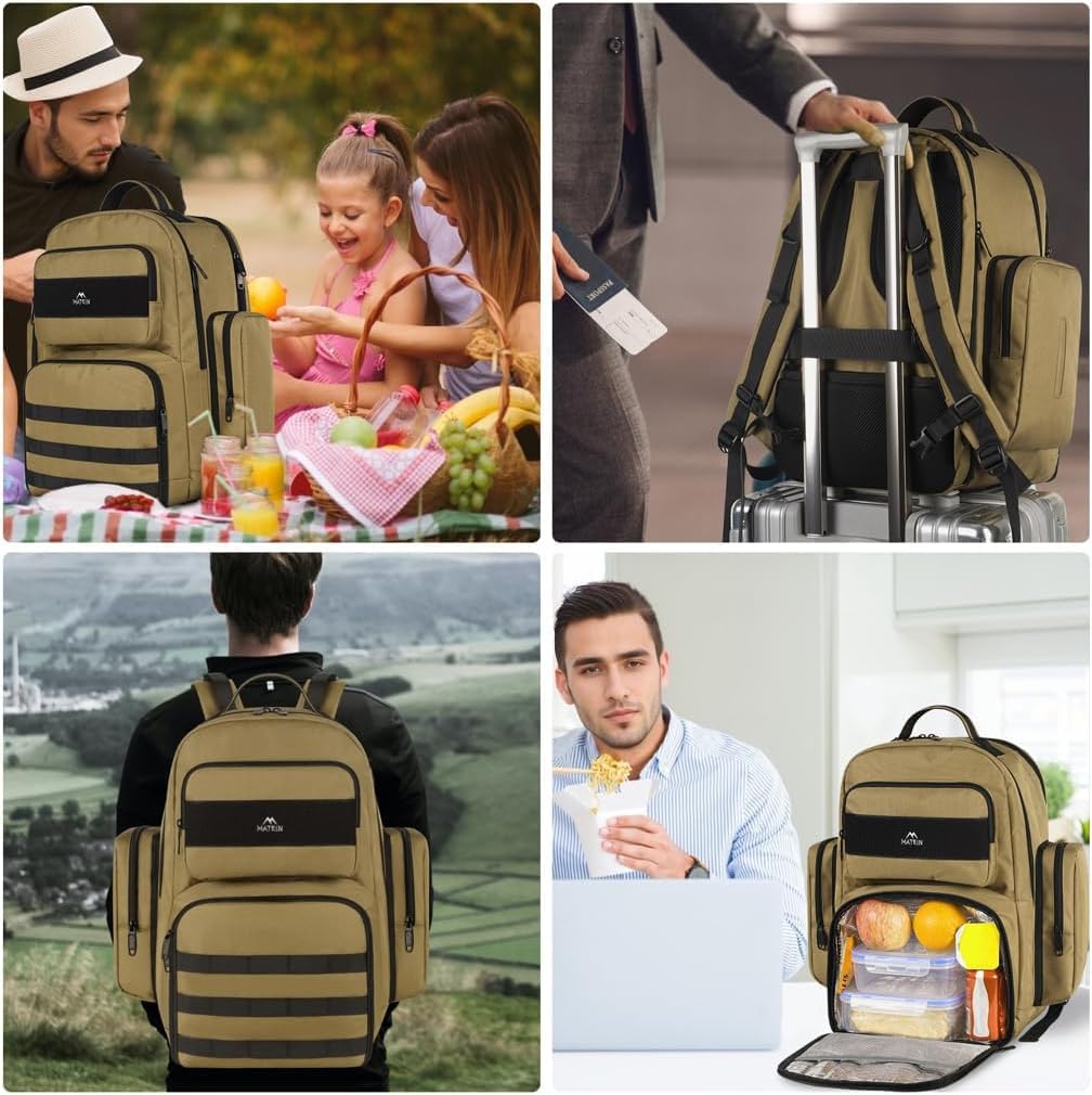 MATEIN 15.6 Inch Travel Laptop Backpacks with Lunch Box for Teacher