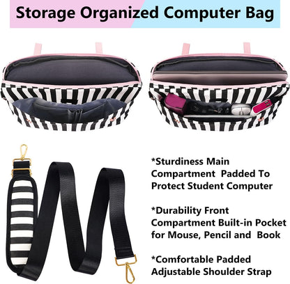 MATEIN Laptop Bag for Women, 15.6 inch Slim Computer Briefcase Sleeve Case, Pink..