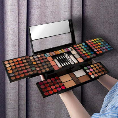 MISS ROSE M 187 Colors Professional Makeup Palette - All-in-One Kit With Eye Shadows, Lipsticks, Mascara, Foundations, Blushes, Brow Pencils, Nail File..
