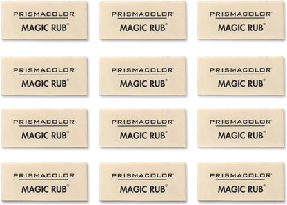 Prismacolor Premier Magic Rub Vinyl Erasers, 12 Count