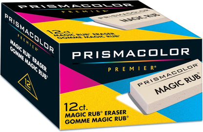 Prismacolor Premier Magic Rub Vinyl Erasers, 12 Count