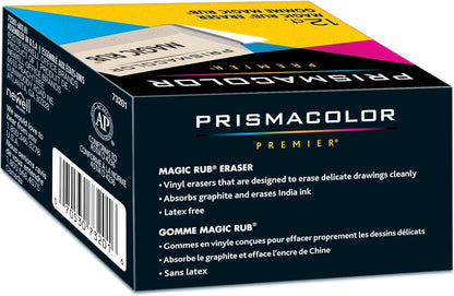 Prismacolor Premier Magic Rub Vinyl Erasers, 12 Count
