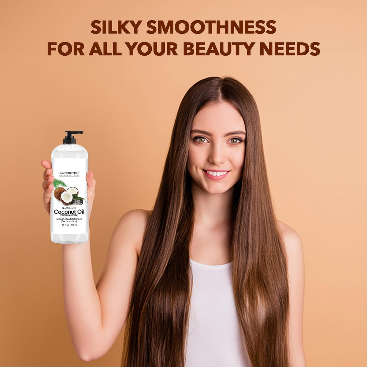 Majestic Pure Fractionated Coconut Oil – Lightweight Liquid Carrier Oil for Essential Oils..