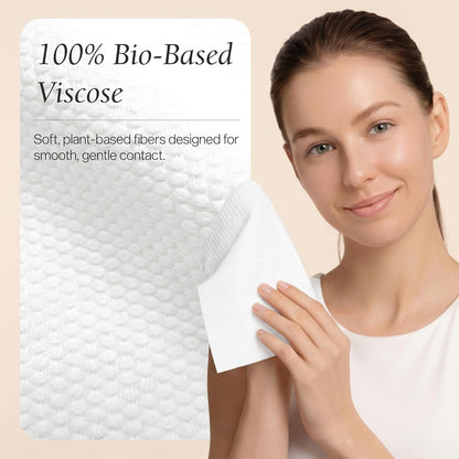 Mario Badescu Ultra-Soft Disposable Face Towels XL – 50 Count Double-Sided Dry Facial Towels, Smooth & Textured