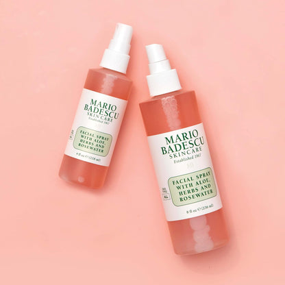 Mario Badescu Facial Spray with Aloe, Herbs and Rose Water for All Skin Types, Face Mist that Hydrates..