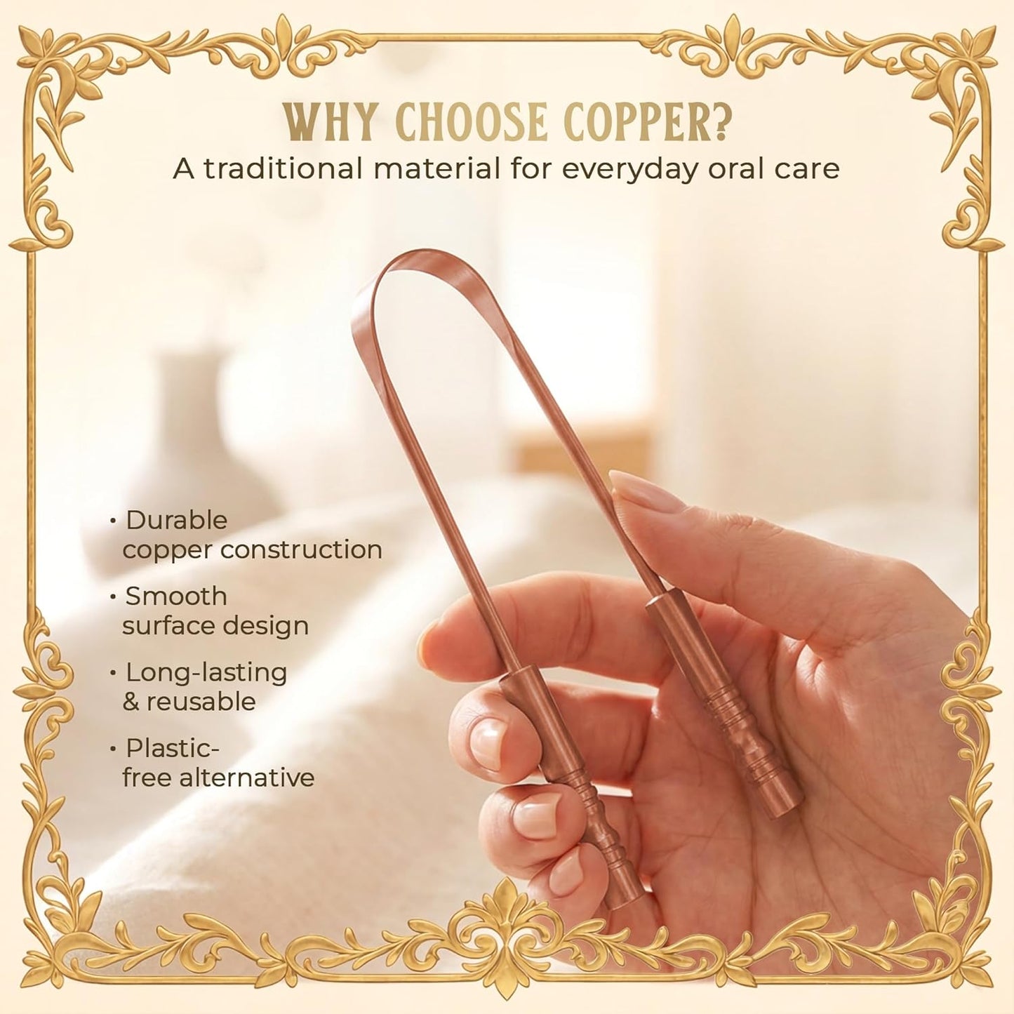 Tongue Scraper with Case Easy to Use Tongue Scraper for Adults, Tongue Cleaner..