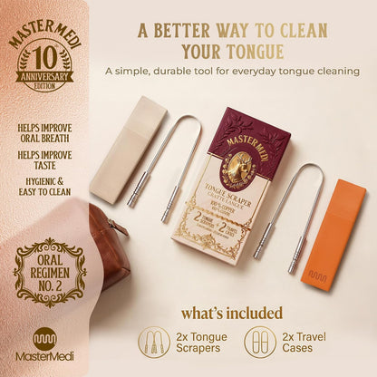 Tongue Scraper with Case Easy to Use Tongue Scraper for Adults, Tongue Cleaner..