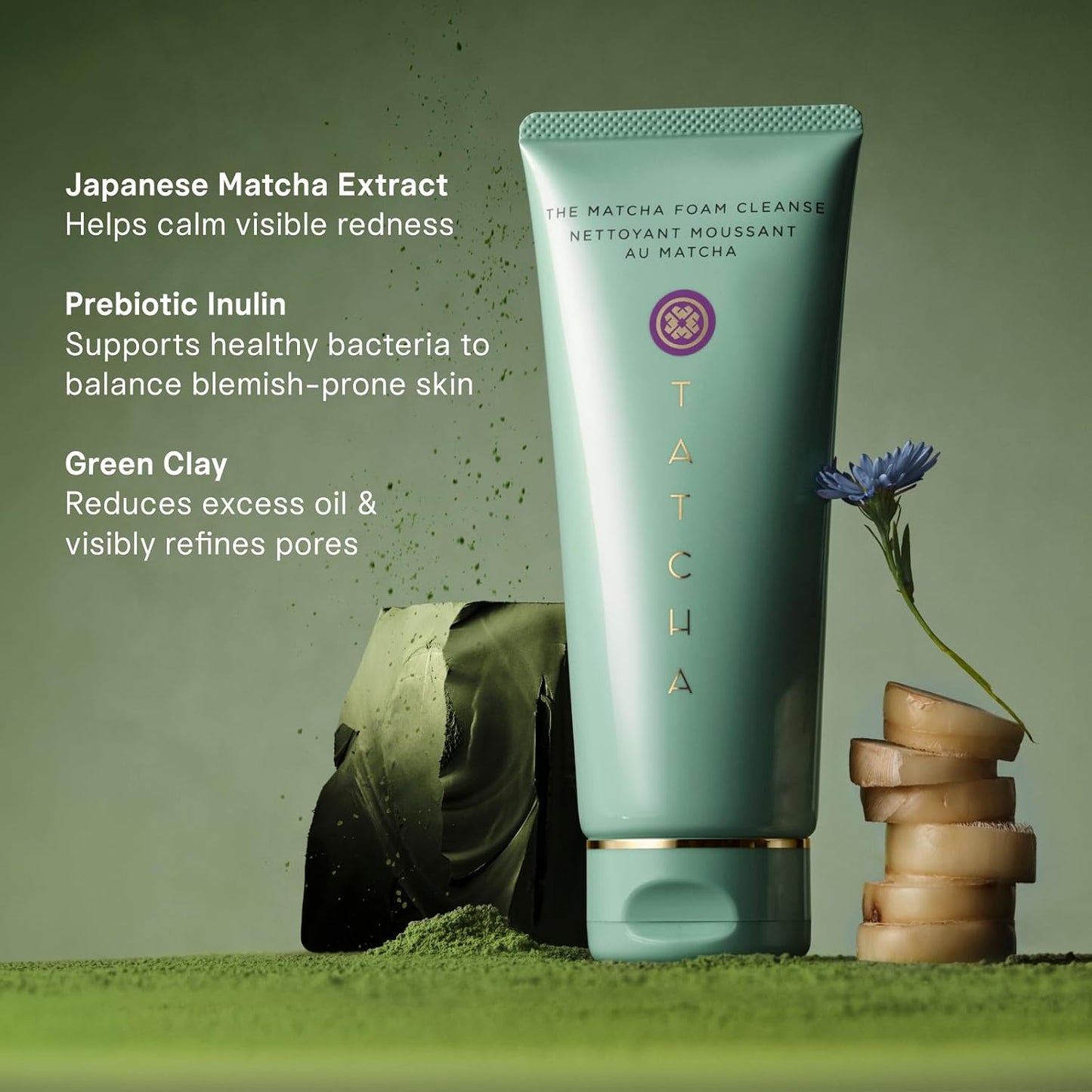 TATCHA The Matcha Foam Cleanse, Clarifying Gel Cleanser | Foaming Face Wash for Oily & Combo Skin..