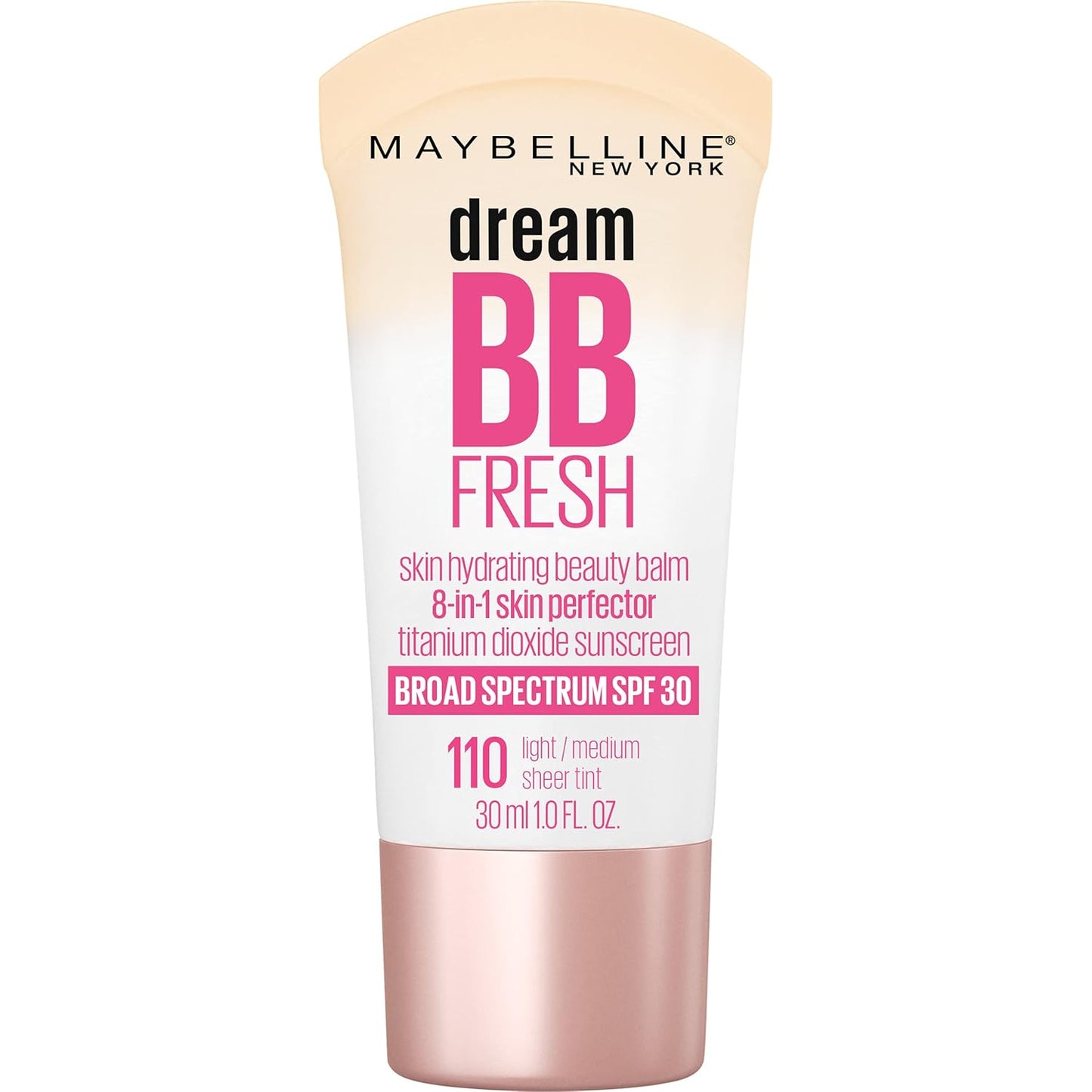 Maybelline Dream Fresh Skin Hydrating BB cream, 8-in-1 Skin Perfecting Beauty Balm with Broad Spectrum SPF 30..