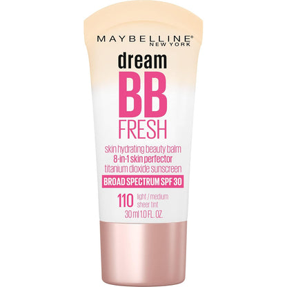 Maybelline Dream Fresh Skin Hydrating BB cream, 8-in-1 Skin Perfecting Beauty Balm with Broad Spectrum SPF 30..