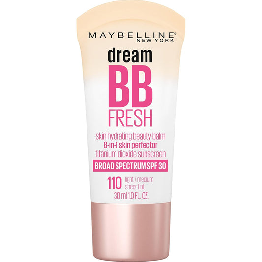 Maybelline Dream Fresh Skin Hydrating BB cream, 8-in-1 Skin Perfecting Beauty Balm with Broad Spectrum SPF 30..