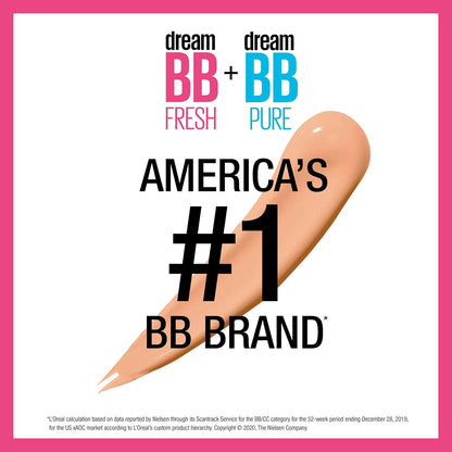 Maybelline Dream Fresh Skin Hydrating BB cream, 8-in-1 Skin Perfecting Beauty Balm with Broad Spectrum SPF 30..