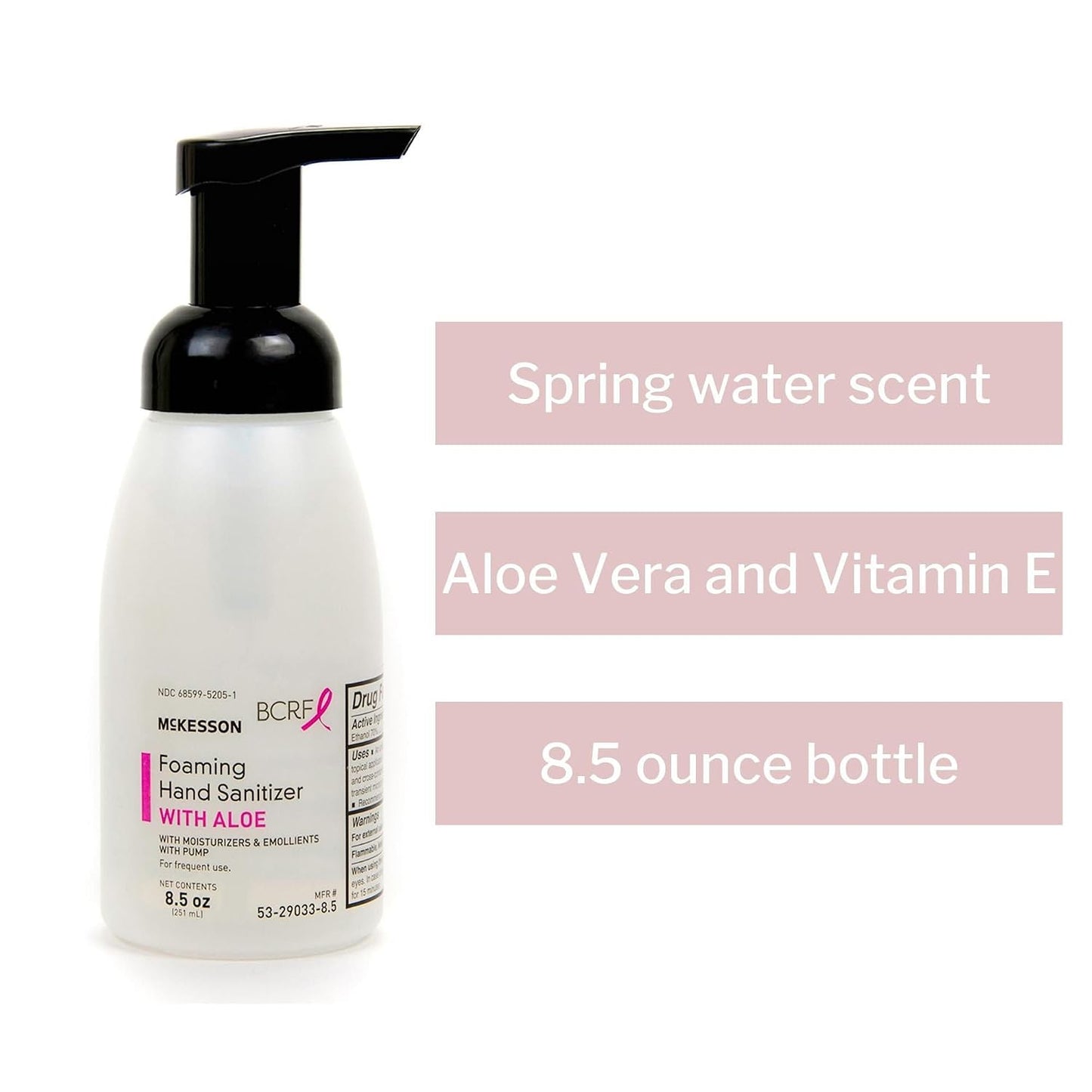 McKesson Foaming Hand Sanitizer with Aloe, Pump Bottle, 8 1/2 oz, 1 ct | Hand Sanitizer with Aloe..