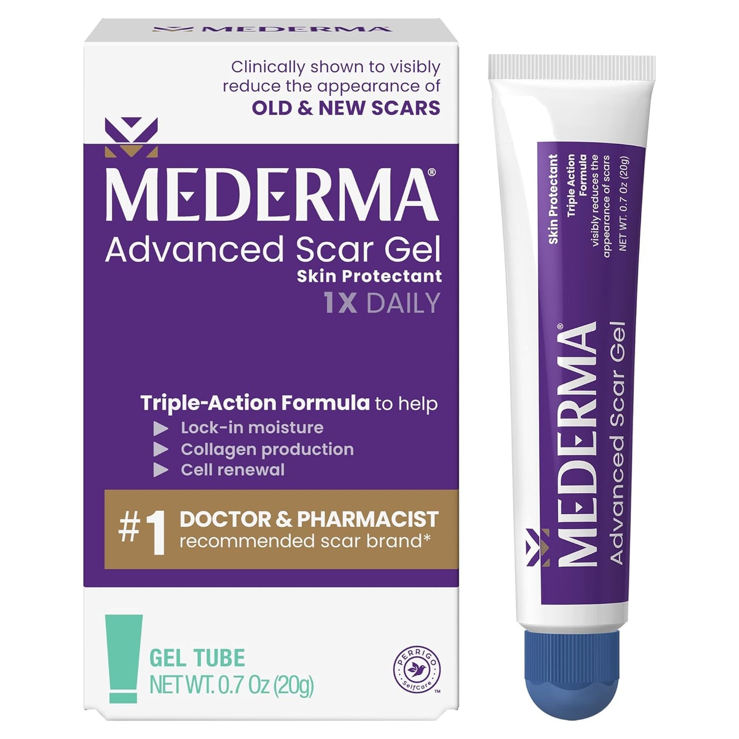 Mederma Advanced Scar Gel - Treats Old &amp; New Scars, Reduces Appearance of Scars from Acne..