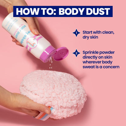 Megababe Sweat Absorbing Body Powder - Body Dust | Hot Weather Essential | with Lavender & Aloe..