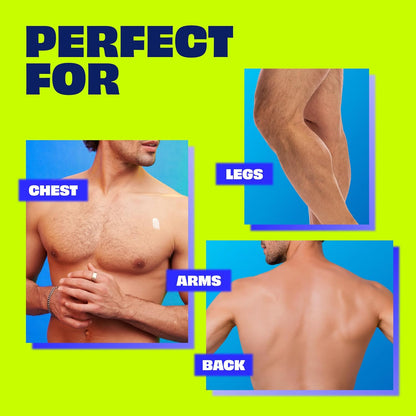 Nair Men Hair Remover Body Cream, Quick and Easy Body Hair Removal Cream for Men, Aloe and Lanolin..