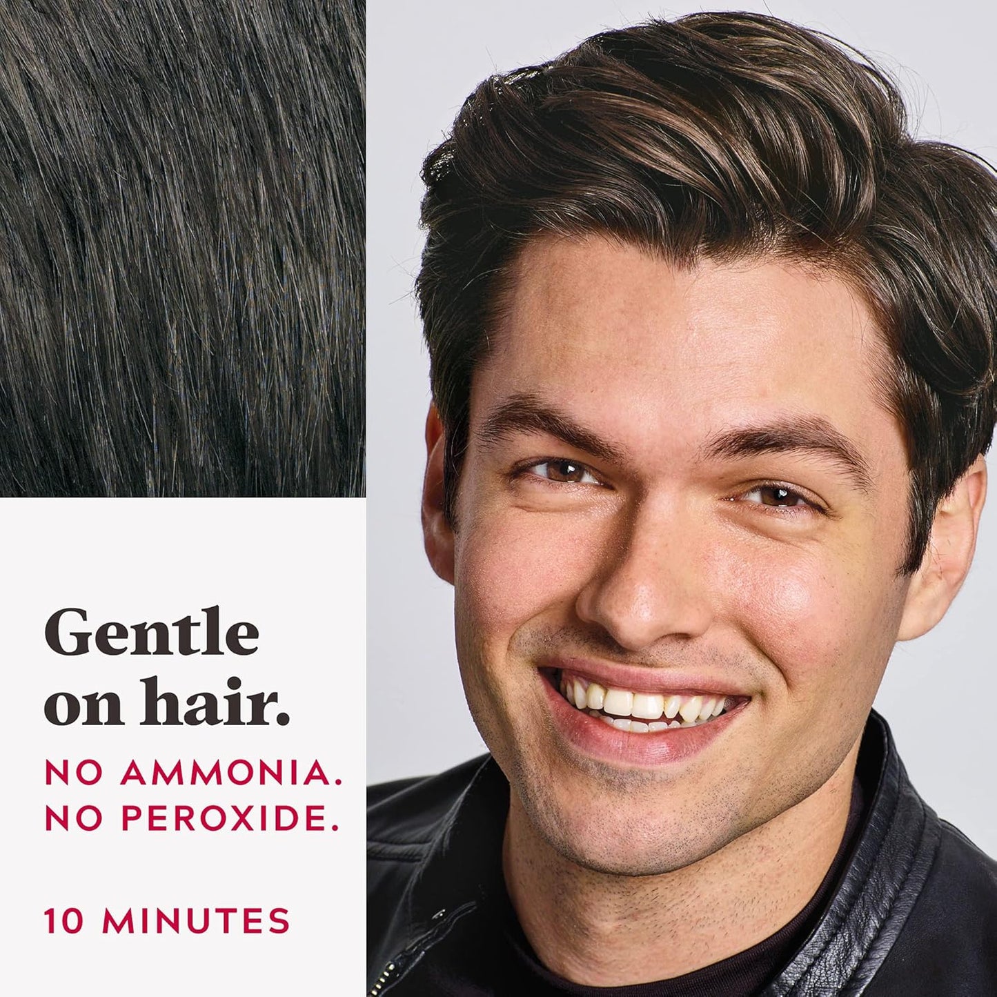 Just For Men Easy Comb-In Color Mens Hair Dye, Easy No Mix Application with Comb Applicator - Dark Brown..