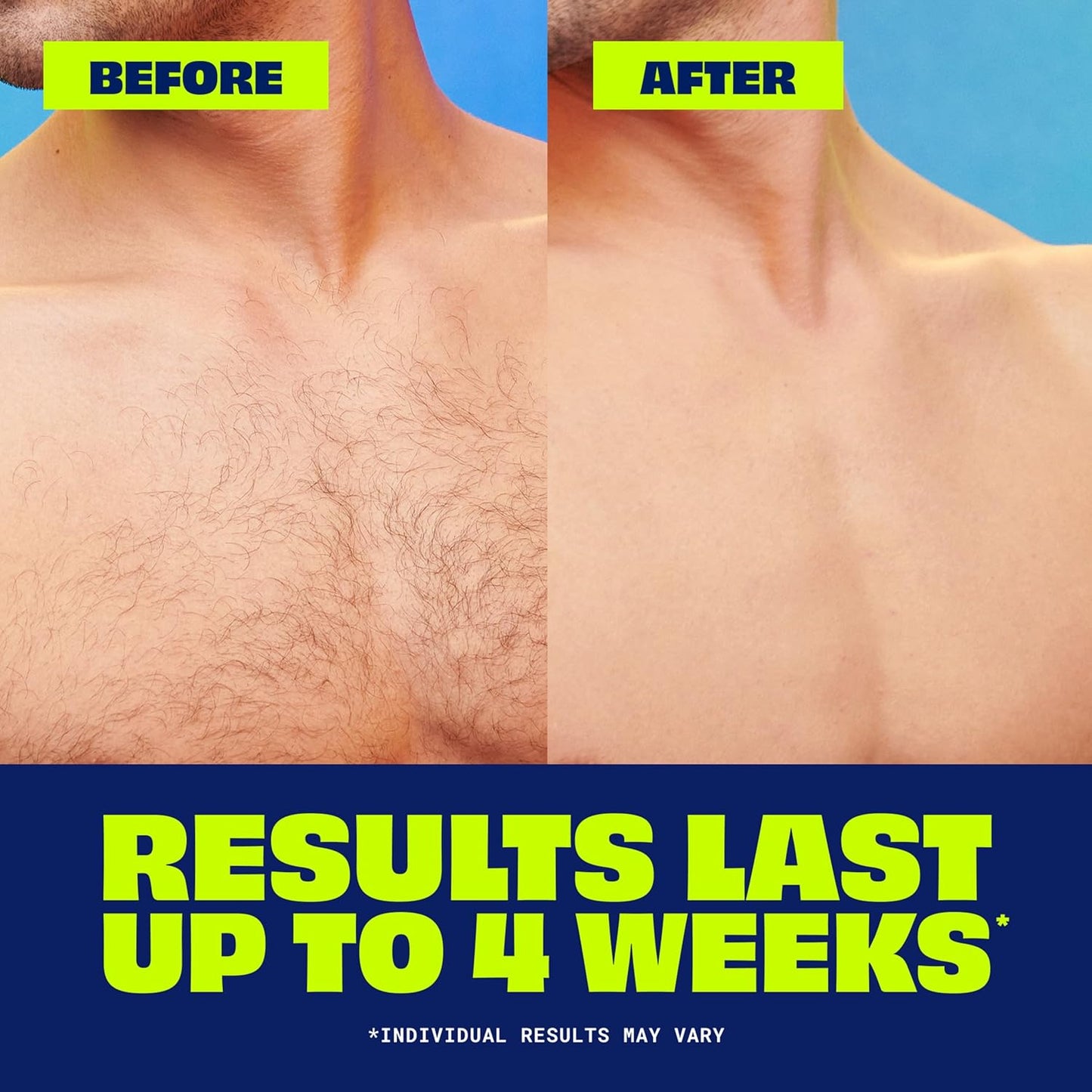 Nair Men Hair Remover Body Cream, Quick and Easy Body Hair Removal Cream for Men, Aloe and Lanolin..