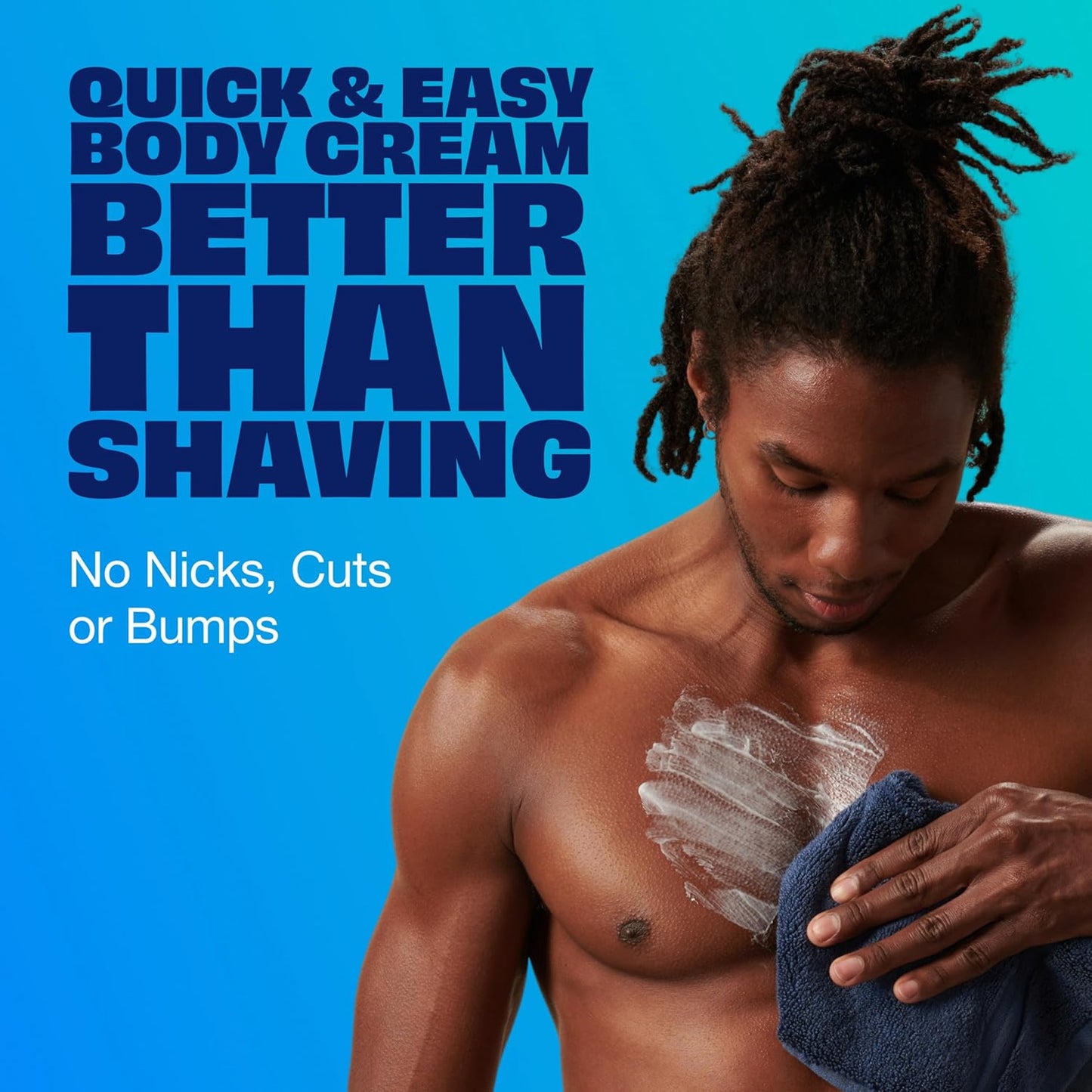 Nair Men Hair Remover Body Cream, Quick and Easy Body Hair Removal Cream for Men, Aloe and Lanolin..