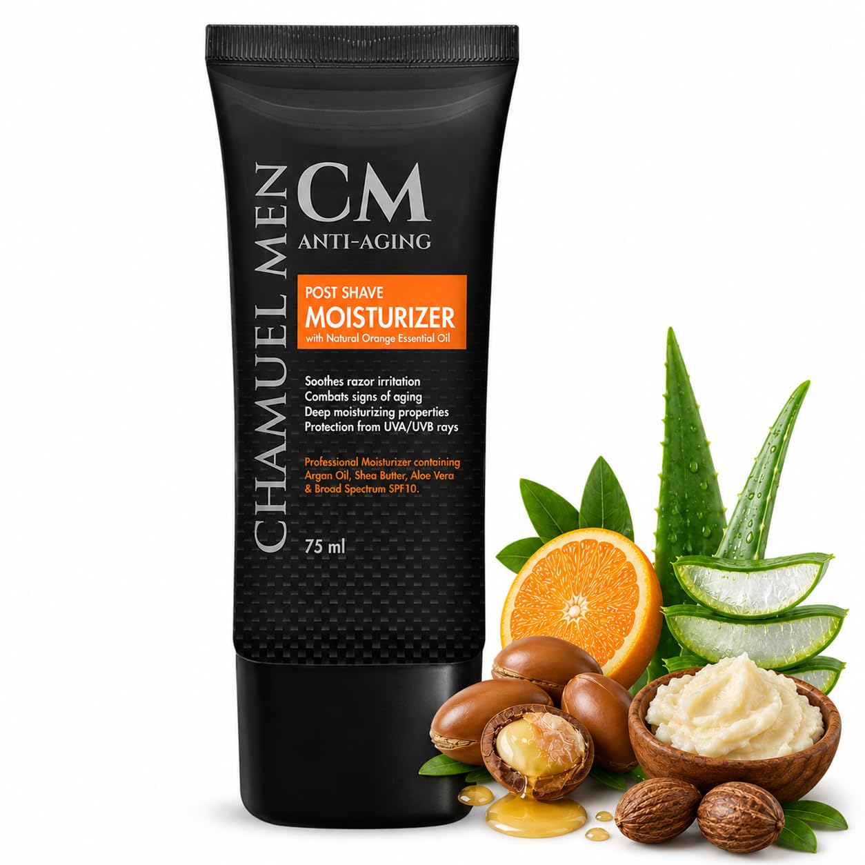 Mens Face Moisturizer Anti Aging - Aftershave for Men, Face Cream &amp; Post Shave Lotion with Argan, Shea & Aloe...