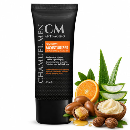 Mens Face Moisturizer Anti Aging - Aftershave for Men, Face Cream &amp; Post Shave Lotion with Argan, Shea & Aloe...