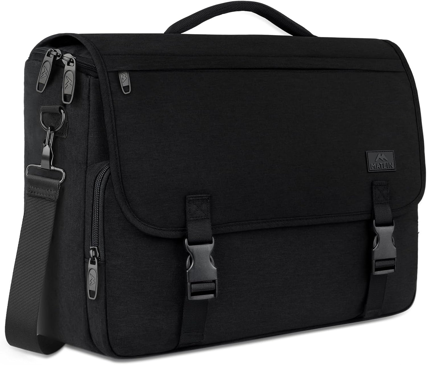 MATEIN Messenger Bag for Men, Briefcases Lightweight Men's Laptop Bag 15.6 inch, Black
