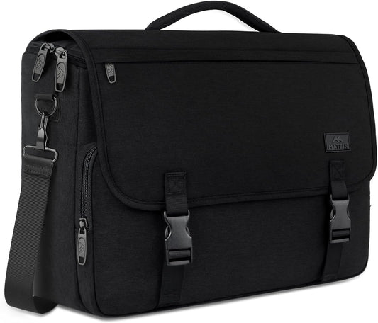 MATEIN Messenger Bag for Men, Briefcases Lightweight Men's Laptop Bag 15.6 inch, Black