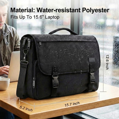 MATEIN Messenger Bag for Men, Briefcases Lightweight Men's Laptop Bag 15.6 inch, Black