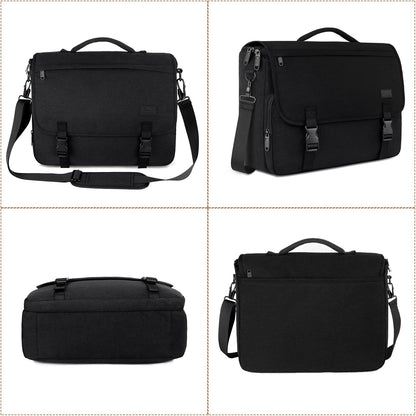 MATEIN Messenger Bag for Men, Briefcases Lightweight Men's Laptop Bag 15.6 inch, Black