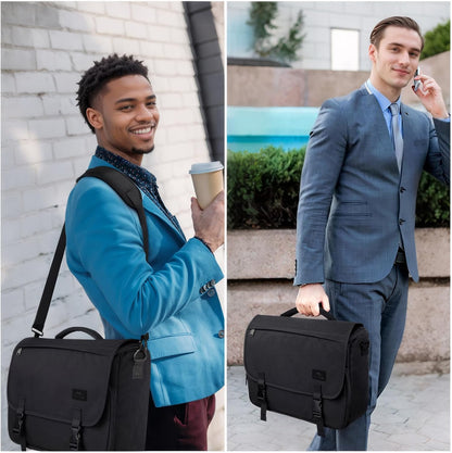 MATEIN Messenger Bag for Men, Briefcases Lightweight Men's Laptop Bag 15.6 inch, Black
