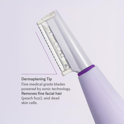 Michael Todd Beauty Sonicsmooth Dermaplane Razor for Women Face | Dermaplaning System + Eyebrow Trimmer, Peach Fuzz Remover...