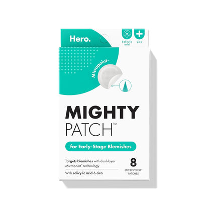 Mighty Patch Hero Cosmetics Micropoint Acne Pimple Patches, 8 Ct | For Early Stage Zits & Hidden Blemishes..