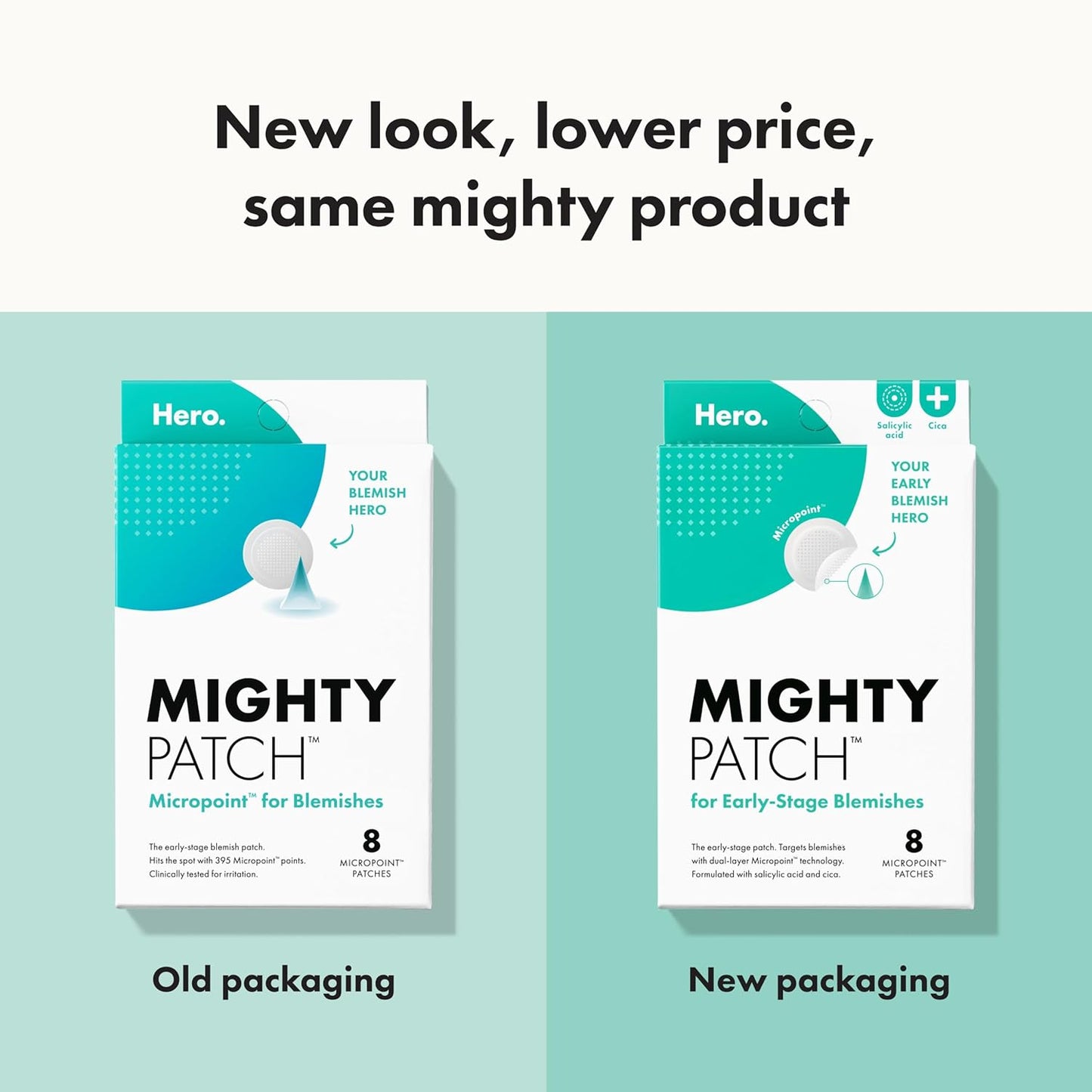 Mighty Patch Hero Cosmetics Micropoint Acne Pimple Patches, 8 Ct | For Early Stage Zits & Hidden Blemishes..