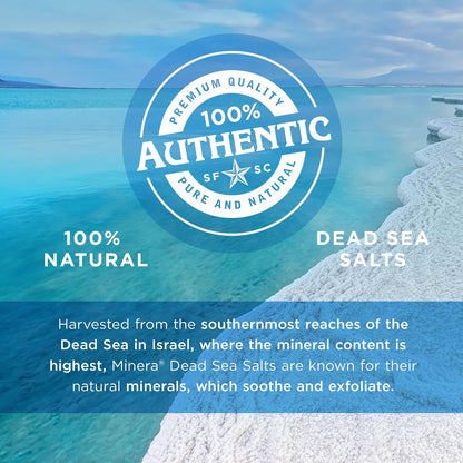 Minera Fine Grain Dead Sea Salt for Bath & Soaking – 15 lbs (3 x 5 lb Bags), Fast-Dissolving