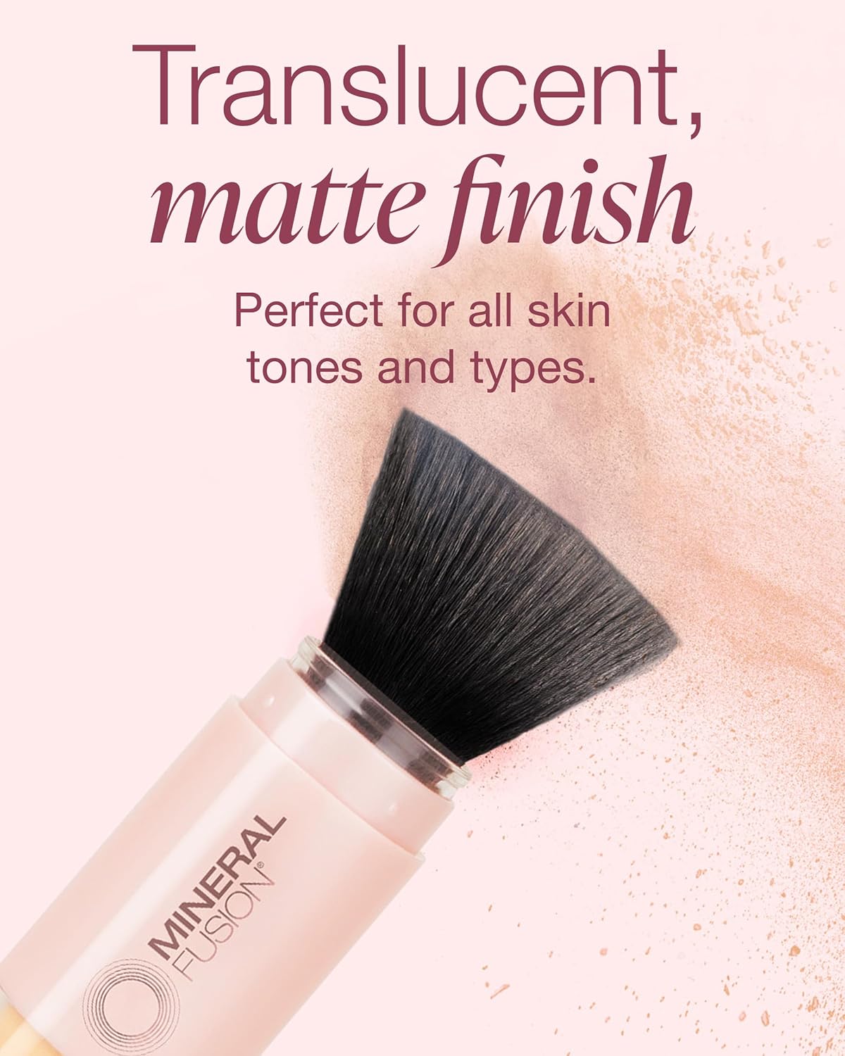 Mineral Fusion Brush-On Powder Sunscreen for Face SPF 30 | Transluscent Natural Daily Sun Care with UVA UVB Protection