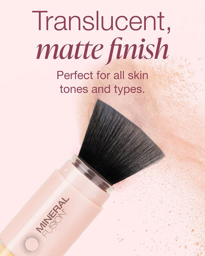 Mineral Fusion Brush-On Powder Sunscreen for Face SPF 30 | Transluscent Natural Daily Sun Care with UVA UVB Protection