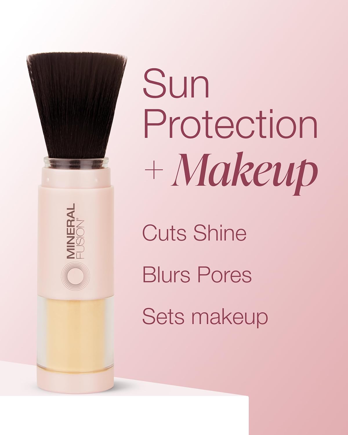 Mineral Fusion Brush-On Powder Sunscreen for Face SPF 30 | Transluscent Natural Daily Sun Care with UVA UVB Protection