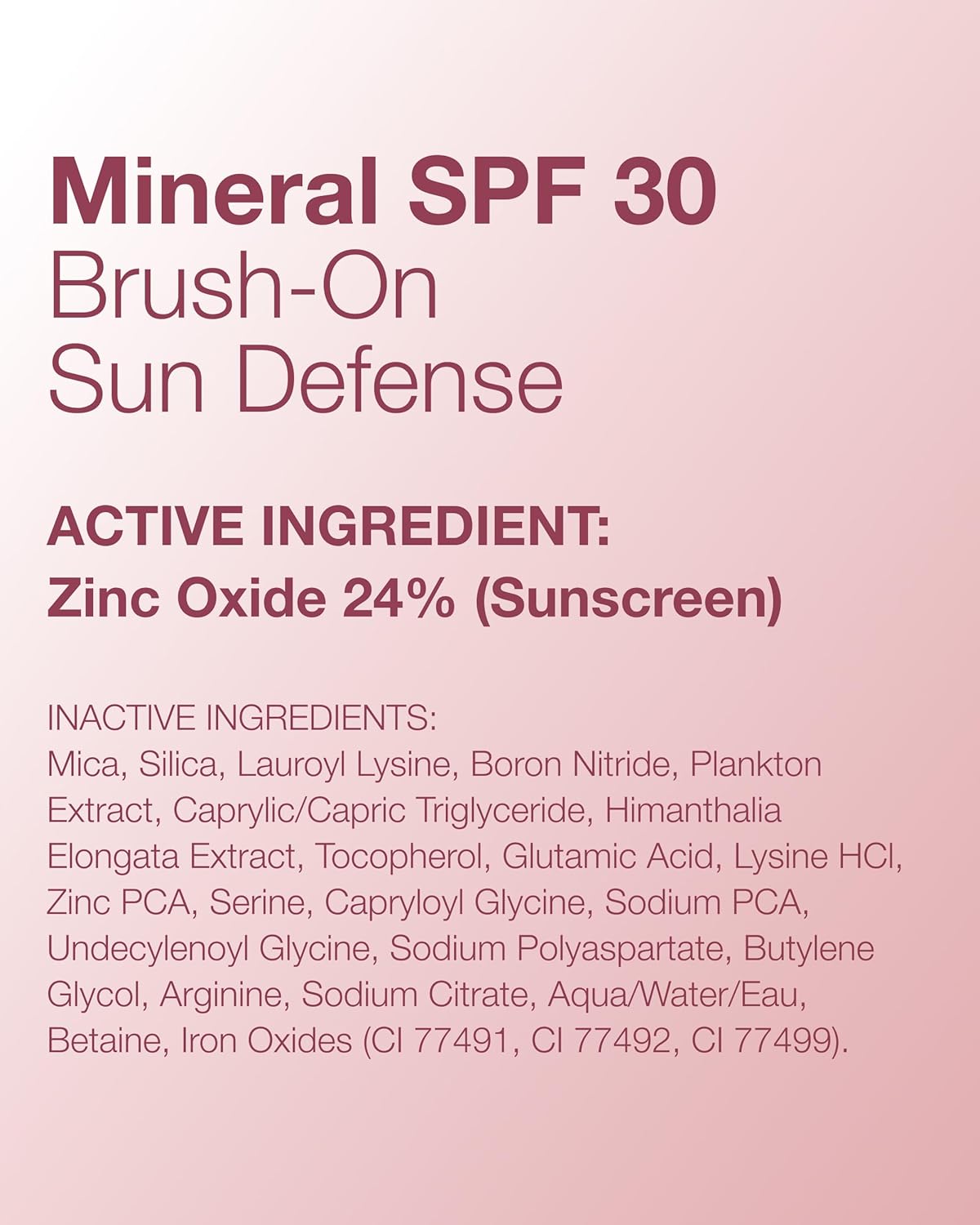Mineral Fusion Brush-On Powder Sunscreen for Face SPF 30 | Transluscent Natural Daily Sun Care with UVA UVB Protection