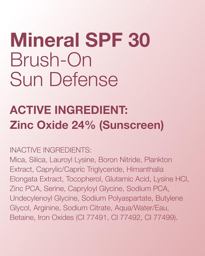 Mineral Fusion Brush-On Powder Sunscreen for Face SPF 30 | Transluscent Natural Daily Sun Care with UVA UVB Protection
